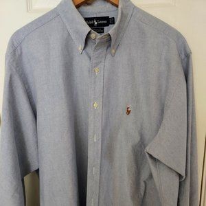 Polo Ralph Lauren - Men's Yarmouth Oxford Shirt - Blue - Size 17 / 34